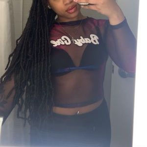 Sheer see-through shirt “baby girl “